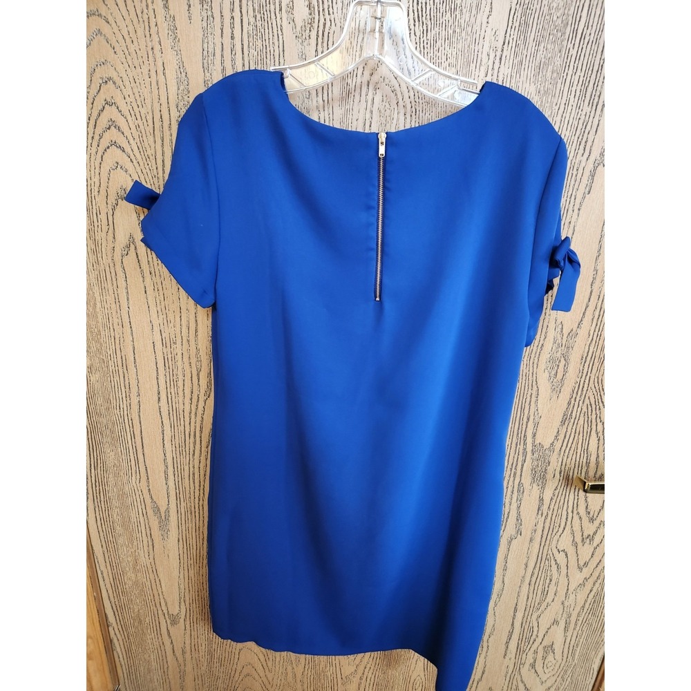 Coercion Shirt Dress Women Size 6 Blue Bow Sleeves Casual - Picture 2 of 3